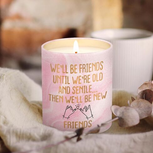 ARVEXO Galentines Gifts for Friends - Vanilla Lavender Pink Candles 10 oz - Best Friend Birthday Gifts for Women Friendship Female Her, Long Distance Galentines Day Gift for Woman BFF Bestie in Saudi Arabia