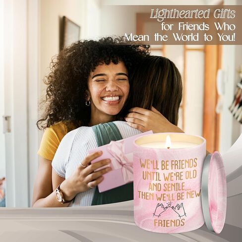 ARVEXO Galentines Gifts for Friends - Vanilla Lavender Pink Candles 10 oz - Best Friend Birthday Gifts for Women Friendship Female Her, Long Distance Galentines Day Gift for Woman BFF Bestie in Saudi Arabia