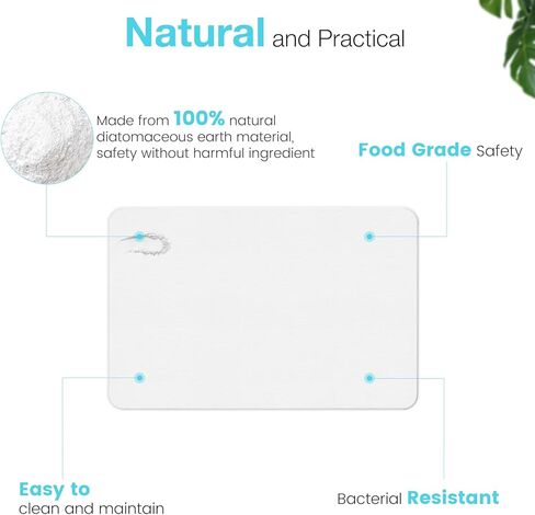 Yinoos Diatomite Stone Bath Mat, Premium Non-Slip Natural Diatomaceous Earth Bathtub Quick Drying Mats for Bathroom Floor (23.6" x 15.4" White) in Saudi Arabia