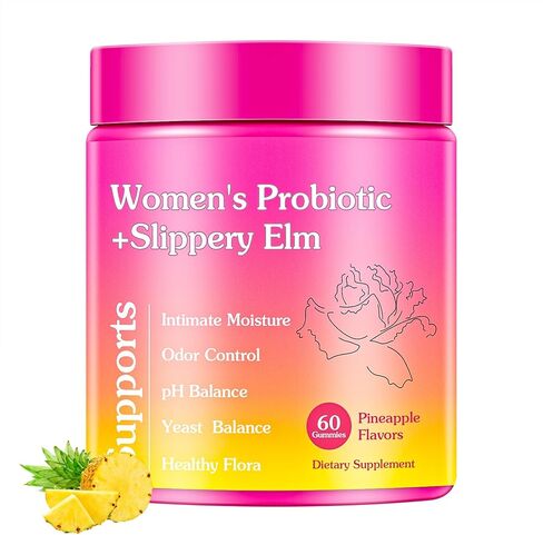 Josmon Her Juicy Premium Feminine Probiotics Gummies للنساء، علكات أنثوية بنكهة الأناناس مع دعم توازن درجة الحموضة في الدردار الزلق، تحسين المناعة، نباتي، خالي من الغلوتين، قرمزي، عبوة واحدة in Kuwait