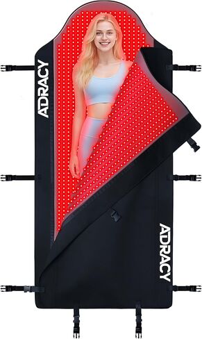 Adracy 2026 حصيرة العلاج بالضوء الأحمر ثلاثية الوضع المطورة لتخفيف آلام الجسم بالكامل، مؤهلة من FSA&HSA مقاس 72.0 بوصة × 33.4 بوصة بطانية ضوء أحمر من مادة TPU من الدرجة الطبية مع 2600 موجة مزدوجة (660 نانومتر و850 نانومتر) مصابيح LED in Kuwait