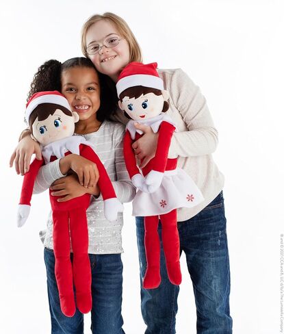 لعبة The Elf on the Shelf Plushee Pals القابلة للاحتضان، باللون الأحمر، 68.58 سم، ألعاب قطيفة على شكل قزم الكشفية - دمية قزم محشوة محبوبة ذات عيون بنية اللون in Saudi Arabia