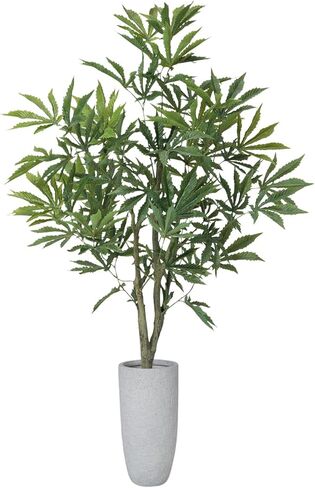 36" Fake Weed Plant in Rope Basket | Fun Home Decorations | College Decorations | Cannabis Décor in Saudi Arabia