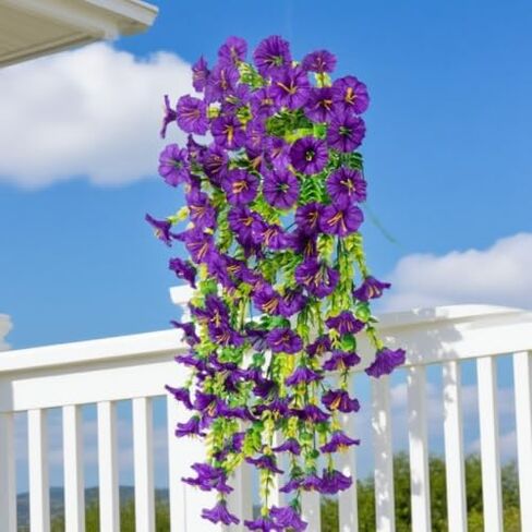 29inches Artificial Flowers Fake Morning Glory Flower for Outdoor Party Wedding Garden Decoration (Yellow) in Saudi Arabia