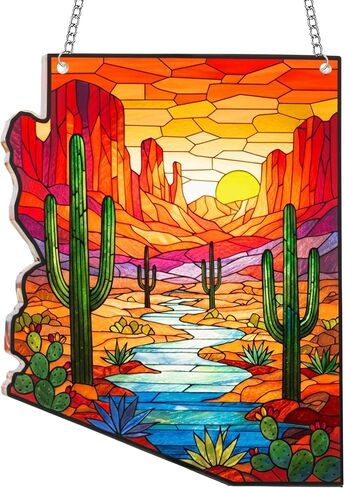 CENTOLEO الاكريليك تكساس Suncatcher الحلي لشجرة عيد الميلاد - هدايا الولايات المتحدة للنساء، عشاق السفر هدية الاكريليك، زخرفة عيد الميلاد لزينة شجرة، هدايا تكساس للنساء in Kuwait