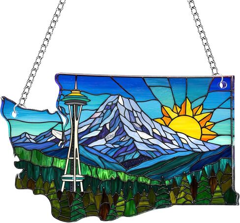 CENTOLEO الاكريليك تكساس Suncatcher الحلي لشجرة عيد الميلاد - هدايا الولايات المتحدة للنساء، عشاق السفر هدية الاكريليك، زخرفة عيد الميلاد لزينة شجرة، هدايا تكساس للنساء in Kuwait