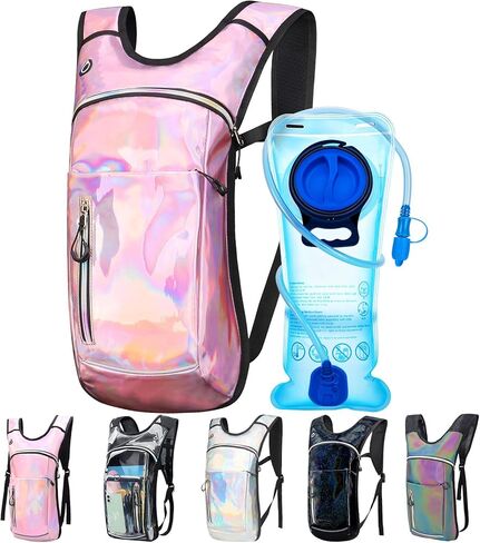 Hydration Backpack,Water Backpack with 2L Water Bladder,Festival Essential-Rave Hydration Pack,Lightweight Insulation Hydropack for Outdoor,Hiking,Running,Biking,Music Festival for Men Women in Kuwait