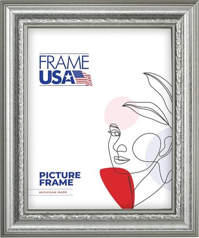 Frame USA 24x36 Picture Frame, Silver Ornate, American Value Series, Wall Hanging Frame with High Clarity Plexiglass in Saudi Arabia