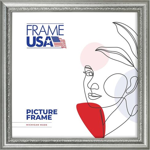Frame USA 24x36 Picture Frame, Silver Ornate, American Value Series, Wall Hanging Frame with High Clarity Plexiglass in Saudi Arabia