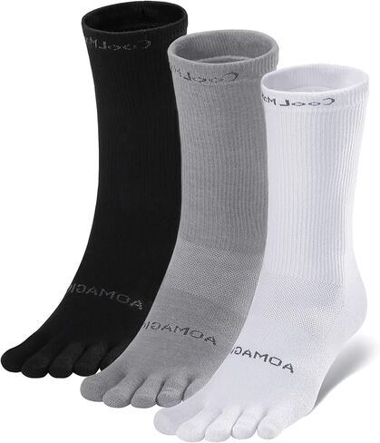 likloks Crew Toe Socks for Women Men - Athletic Running Hiking Socks with Toes - Comfortable Soft Breathable in Saudi Arabia