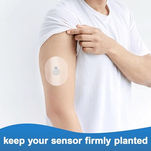 QaZanteiar CGM Adhesive Patches for Guardian Sensor 20 Pack,Waterproof & Breathable Tapes for 7 Days,Pre-Cut & Easy to Use Adhesive Tape,Continuous Glucose Monitor Protection,Blue in Saudi Arabia
