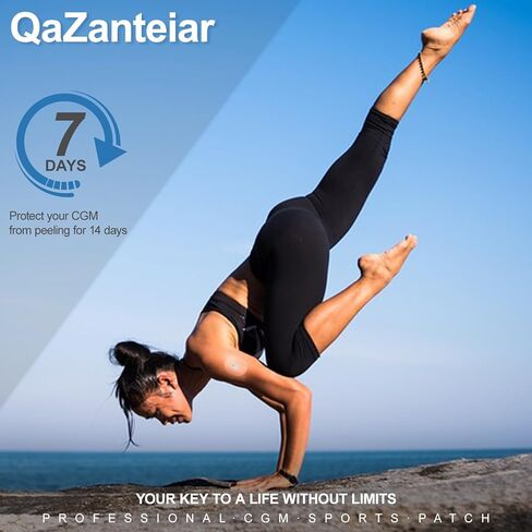 QaZanteiar CGM Adhesive Patches for Guardian Sensor 20 Pack,Waterproof & Breathable Tapes for 7 Days,Pre-Cut & Easy to Use Adhesive Tape,Continuous Glucose Monitor Protection,Blue in Saudi Arabia