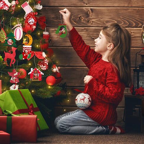 CCINEE 24 حزمة عيد الميلاد إطار الصورة الخشبي الحلي DIY غير مكتمل إطار الصورة الخشب الحلي مع الأقلام عيد الميلاد صورة زخرفة إطارات ديكور لعطلة إطار الصورة ويعرض وتزيين شجرة in Saudi Arabia