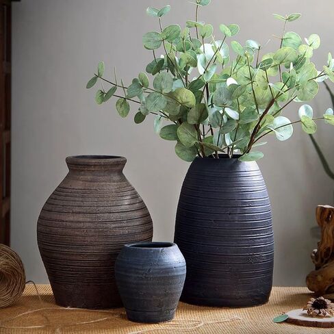 Shanranplus 10 Pcs 20" Eucalyptus Stems Faux Greenery for vase Artificial Eucalyptus Leaves 3D Realistic Plastic Fake Plants for Home Farmhouse Mantle Centerpiece Decor in Saudi Arabia