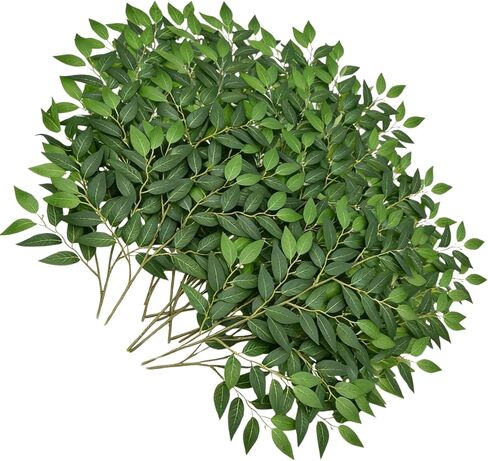 40pcs Artificial Italian Ruscus Greenery Stems, 26.8" 68cm Realistic Faux Ruscus with UV-Resistant Silk Leaves Flexible Greenery for Wedding Christmas Decor, Home & Office, Long-Lasting Green Leaves in Saudi Arabia