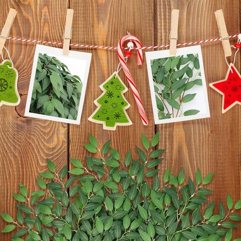 40pcs Artificial Italian Ruscus Greenery Stems, 26.8" 68cm Realistic Faux Ruscus with UV-Resistant Silk Leaves Flexible Greenery for Wedding Christmas Decor, Home & Office, Long-Lasting Green Leaves in Saudi Arabia