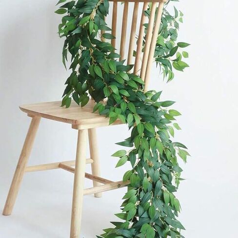 40pcs Artificial Italian Ruscus Greenery Stems, 26.8" 68cm Realistic Faux Ruscus with UV-Resistant Silk Leaves Flexible Greenery for Wedding Christmas Decor, Home & Office, Long-Lasting Green Leaves in Saudi Arabia