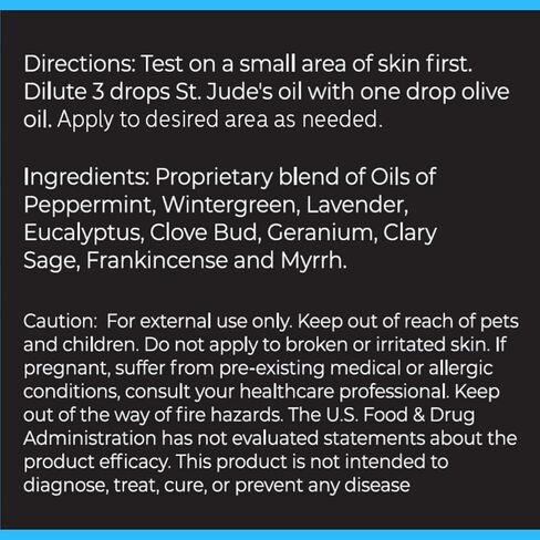 St. Jude's Miracle Oil Essential Oil Blend 29ml - 100% Pure Therapeutic Grade Blend for Sore Muscles, Aches & Pains in Saudi Arabia