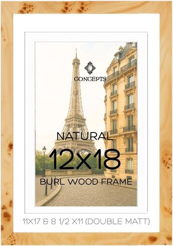 Concepts -11x14 Burl Wood Picture Frames - Natural Wood Finish Picture Frames for Family Photos - Elegant Wallhung Decor in Bulk in Saudi Arabia