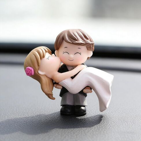 Cute Couple Car Dashboard Decorations, Romantic Couple Figurines Ornament Decor, Cute Car Accessories Valentine’s Day Gift(A) in Saudi Arabia
