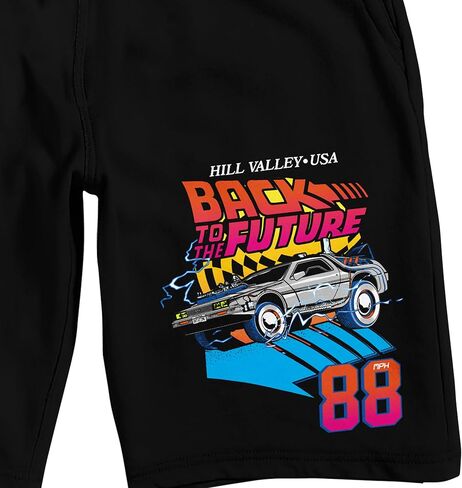Bioworld Back to The Future Delorean 88 Adult Black Sleep Pajama Shorts in Saudi Arabia