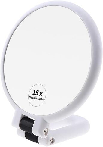 Hand Mirror, White Elegant Lightweight Portable Makeup Mirror with Anti-Shatter Glass, Perfect for Bathroom, Bedroom, Travel and Salon Use​ in Saudi Arabia