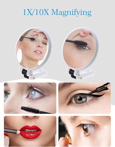 Hand Mirror, White Elegant Lightweight Portable Makeup Mirror with Anti-Shatter Glass, Perfect for Bathroom, Bedroom, Travel and Salon Use​ in Saudi Arabia
