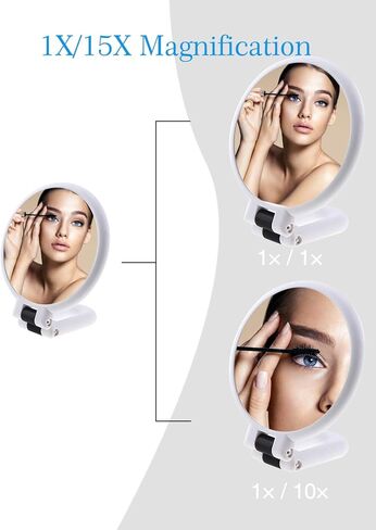 Hand Mirror, White Elegant Lightweight Portable Makeup Mirror with Anti-Shatter Glass, Perfect for Bathroom, Bedroom, Travel and Salon Use​ in Saudi Arabia