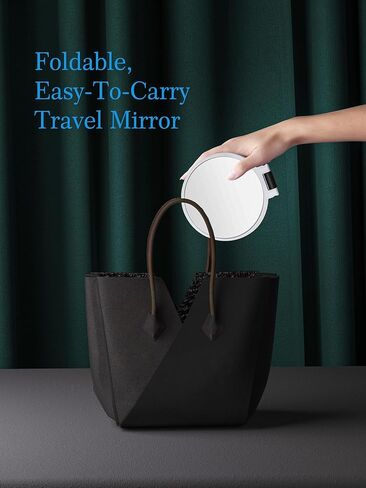 Hand Mirror, White Elegant Lightweight Portable Makeup Mirror with Anti-Shatter Glass, Perfect for Bathroom, Bedroom, Travel and Salon Use​ in Saudi Arabia