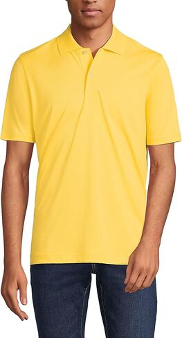 Lands' End Men's Essentials Short Sleeve Active Polo Shirt - Lightweight Breathable Performance Fabric in Saudi Arabia