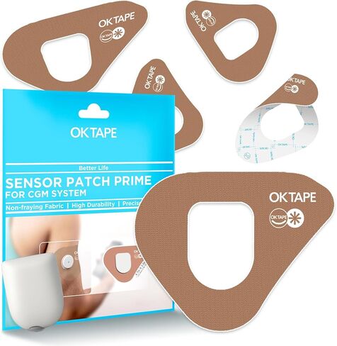 OK TAPE Over Patches لـ Dexcom G7، Stelo، لاصق مقاوم للماء ومضاد للحساسية، رقع مستشعر CGM، مقطوعة مسبقًا، خالية من الاهتراء، تبقى آمنة لمدة 10-14 يومًا، 15 قطعة in Kuwait