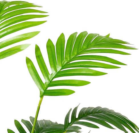 Rozwkeo Artificial Areca Palm Plant Fake Tropical Tree Perfect Faux Plants in Pot for Indoor Outdoor House Home Office Wedding Garden Modern Decoration Housewarming Gift (80cm Tall Palm) in Saudi Arabia