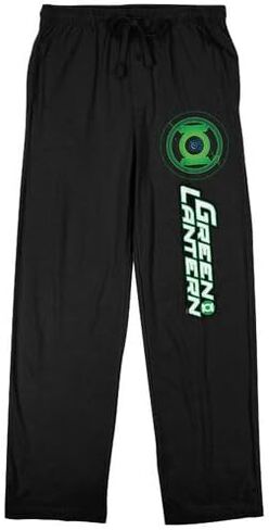 Green Lantern Icon and Logo Men's Black Sleep Pants in Saudi Arabia
