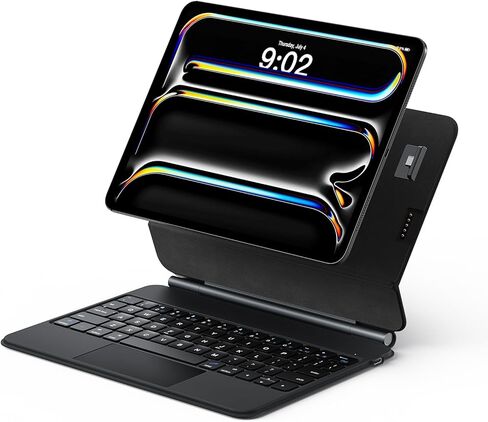 Keyboard Case for iPad Pro 13-inch (M4) 2024, Auto-Connect Design & No Charging Required, Magic-Style Magnetic Keyboard Case with Multi-Touch Trackpad, Compatible with iPad Pro 13 in Saudi Arabia