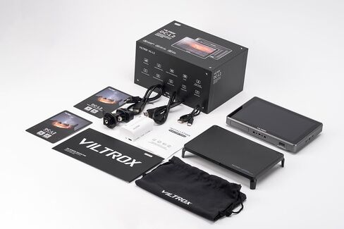 VILTROX DC-70 II 7 inch Camera Video Monitor, 4K Camera Field Monitor Kit with HDMI AV Input/Output for Canon Nikon Sony DSLR Camera, Peaking Focus Assist Video Monitor with Sunshade Hood/Battery in Saudi Arabia