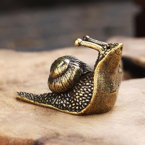 Brass Snail Figurine - Intricately Crafted Antique-Style Decorative Desk Accessory for Office & Home | Indoor/Outdoor Deco in Saudi Arabia