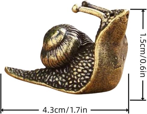 Brass Snail Figurine - Intricately Crafted Antique-Style Decorative Desk Accessory for Office & Home | Indoor/Outdoor Deco in Saudi Arabia