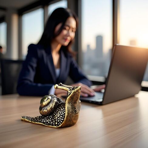 Brass Snail Figurine - Intricately Crafted Antique-Style Decorative Desk Accessory for Office & Home | Indoor/Outdoor Deco in Saudi Arabia
