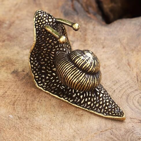Brass Snail Figurine - Intricately Crafted Antique-Style Decorative Desk Accessory for Office & Home | Indoor/Outdoor Deco in Saudi Arabia