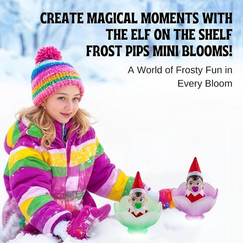 The Elf on the Shelf Frost Pips Mini Blooms with Frost Flower Cradle | Elf Baby Girl and Boy with Blue Eyes | Mini Elf Decorations for Kids | Frost Pips Collection of 2 in Saudi Arabia