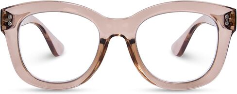 نظارات قراءة على طراز YUKANG Oprah للنساء، كبيرة الحجم وأنيقة باللون الأزرق تحجب الضوء الأزرق لقارئات الكمبيوتر للسيدات مع مفصلات زنبركية in Kuwait