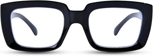 نظارات قراءة على طراز YUKANG Oprah للنساء، كبيرة الحجم وأنيقة باللون الأزرق تحجب الضوء الأزرق لقارئات الكمبيوتر للسيدات مع مفصلات زنبركية in Kuwait
