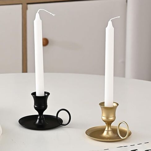 Metal Candle Holder Desktop Candlestick Adornment Candle Holder with Handle Centerpiece Dining Table Wedding Festive Decoration in Saudi Arabia
