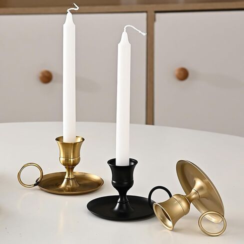 Metal Candle Holder Desktop Candlestick Adornment Candle Holder with Handle Centerpiece Dining Table Wedding Festive Decoration in Saudi Arabia