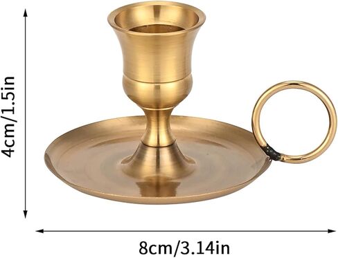 Metal Candle Holder Desktop Candlestick Adornment Candle Holder with Handle Centerpiece Dining Table Wedding Festive Decoration in Saudi Arabia