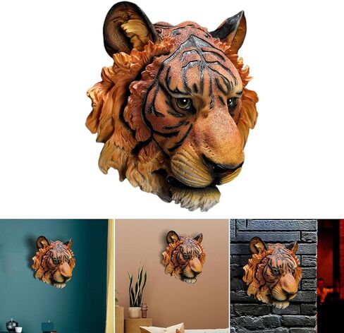 Nsaroche Tiger Heads جدار ديكور النحت الديكور in Kuwait