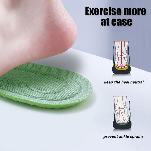 Sports Shoes Insole Comfortable Plantar Fasciitis Insoles for Feet Men Women Orthopedic Shoe Sole Running Accessories，Size 39-40 in Saudi Arabia