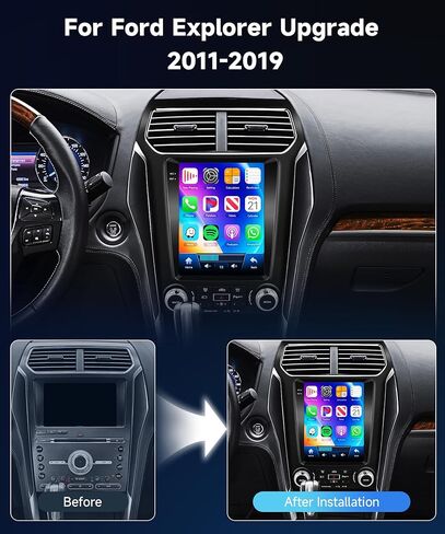 Stereo Car Stereo for Ford Explorer Radio 2011-2019 ترقية 【4+64g】 Android Sterebay Carplay Android Auto ، 9.7 "HD شاشة تعمل باللمس GPS ، WiFi ، 32EQ DSP ، Bluetooth 5.1 ، SWC ، كاميرا احتياطية كاميرا احتياطية in Saudi Arabia