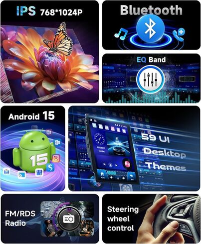 Stereo Car Stereo for Ford Explorer Radio 2011-2019 ترقية 【4+64g】 Android Sterebay Carplay Android Auto ، 9.7 "HD شاشة تعمل باللمس GPS ، WiFi ، 32EQ DSP ، Bluetooth 5.1 ، SWC ، كاميرا احتياطية كاميرا احتياطية in Saudi Arabia