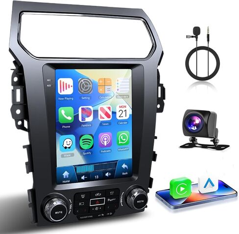 Stereo Car Stereo for Ford Explorer Radio 2011-2019 ترقية 【4+64g】 Android Sterebay Carplay Android Auto ، 9.7 "HD شاشة تعمل باللمس GPS ، WiFi ، 32EQ DSP ، Bluetooth 5.1 ، SWC ، كاميرا احتياطية كاميرا احتياطية in Saudi Arabia